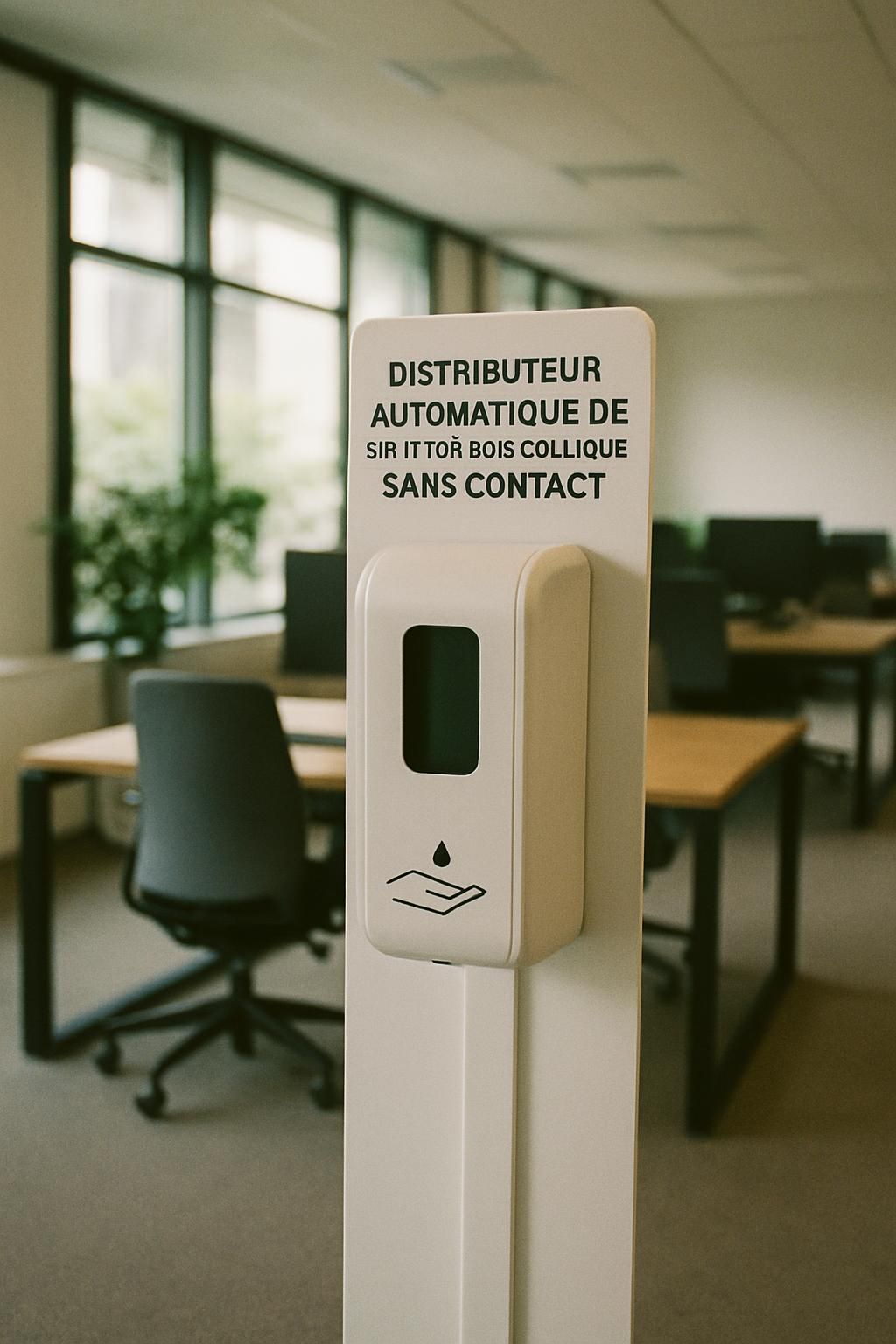 découvrez nos distributeurs automatiques de gel hydroalcoolique, indispensables pour maintenir l'hygiène post-covid en entreprise et lieux publics.